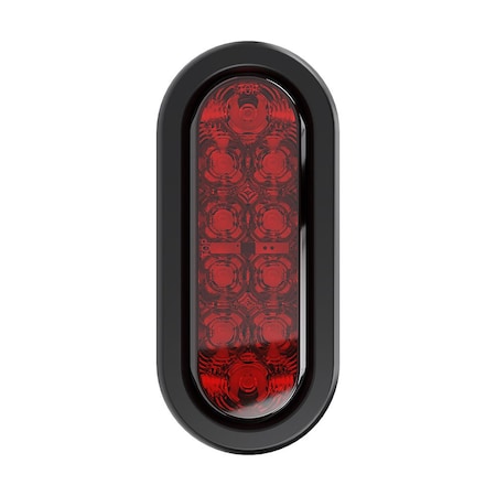 Abrams 6" Oval - 10 LED Red Stop Brake Tail Turn Trailer Light TTL-O10-R